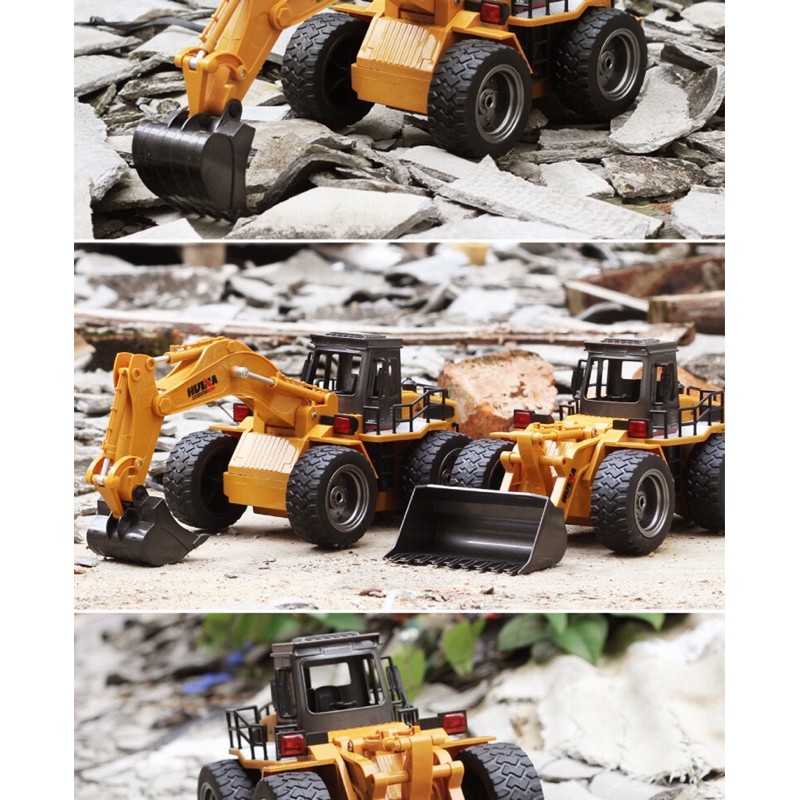 匯納 匯那 520 1520 遙控車 山貓 1/18 6動 6通道 合金 推土機 金屬 挖土機 怪手 推土 工程車 遙控-細節圖8