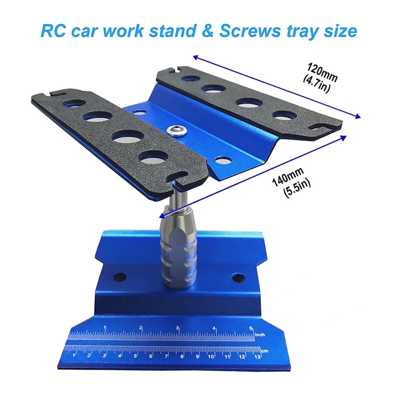 遙控車 配件 鋁合金 修車台 工具 維修台 可旋轉 改裝 RC 偉力 田宮 櫻花 Traxxas 1/10【良品商城】-細節圖2