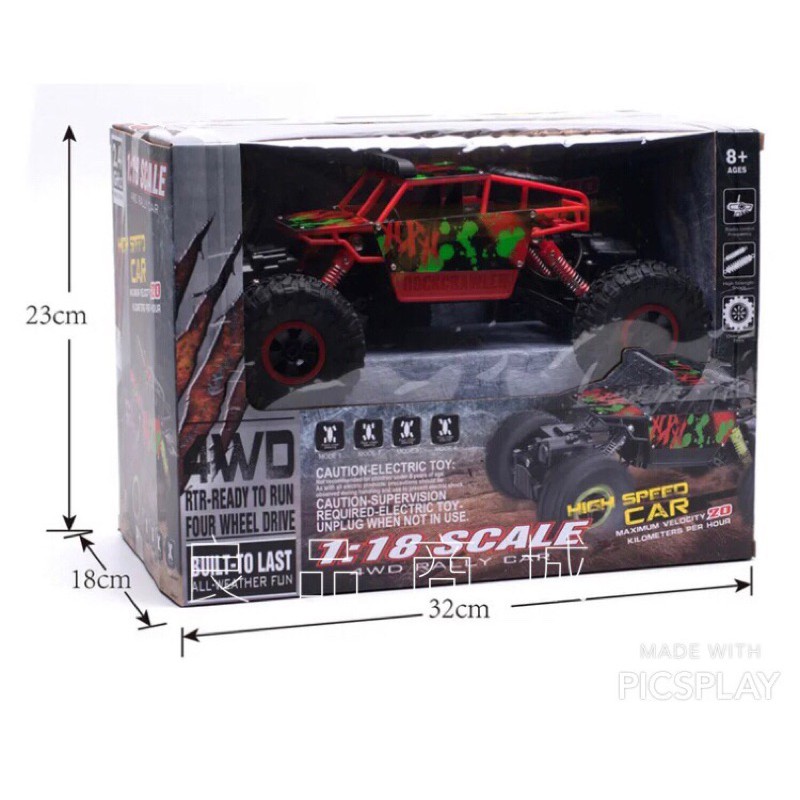 ★良品商城★ 攀岩車 遙控車 岩王 岩禽 媲美 偉力 18428-B 10KM 比例速度 四種模式 大腳 越野車 攀爬車-細節圖5