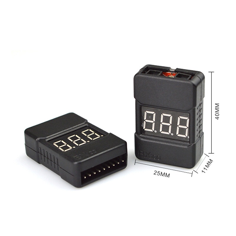 BX100 新款1-8S BB 響 二合一警報器 電壓顯示器 低電壓 (可調) 報警器 帶外殼 良品商城