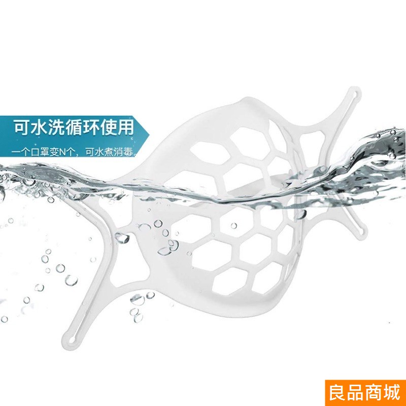【防疫必備 】口罩支架 口罩神器 矽膠口罩支架 透氣支架 3D蜂巢 口罩防悶器 不易脫妝 眼鏡不起霧 可水洗 立體透氣口-細節圖3