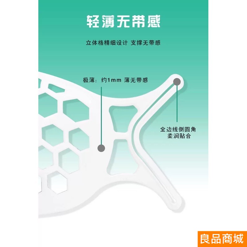【防疫必備 】口罩支架 口罩神器 矽膠口罩支架 透氣支架 3D蜂巢 口罩防悶器 不易脫妝 眼鏡不起霧 可水洗 立體透氣口-細節圖5