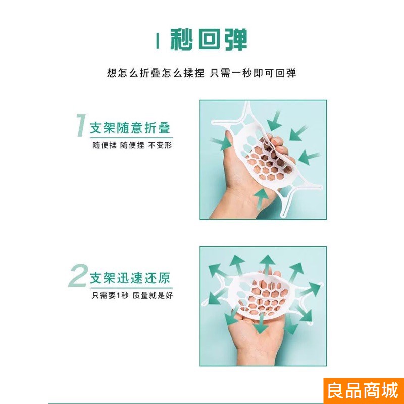 【防疫必備 】口罩支架 口罩神器 矽膠口罩支架 透氣支架 3D蜂巢 口罩防悶器 不易脫妝 眼鏡不起霧 可水洗 立體透氣口-細節圖8