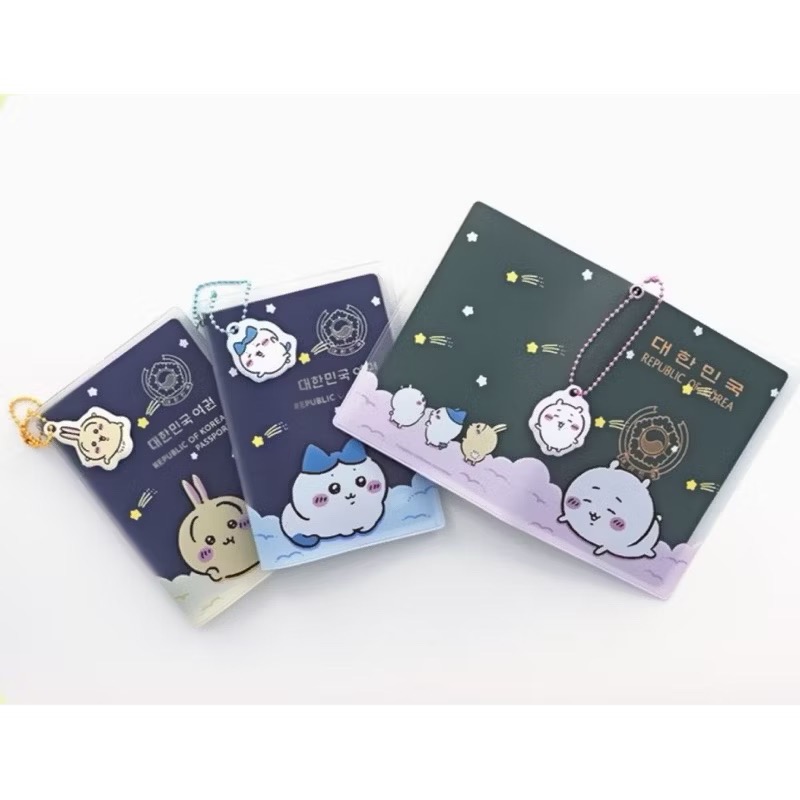 ♥️正品🇰🇷韓國代購 chiikawa 吉伊卡哇/自嘲熊 新品 護照夾 護照套 烏薩奇 吉伊 小八 自嘲熊白款-細節圖2