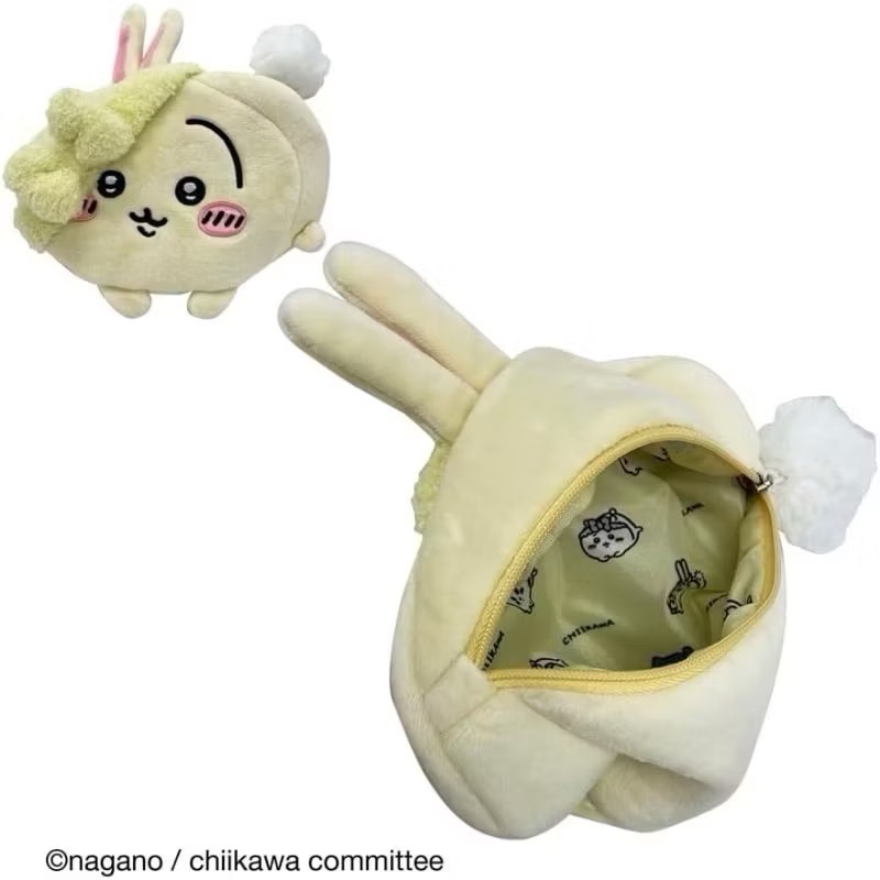 日本🇯🇵正品 代購 chiikawa 粧美堂 吉伊卡哇 烏薩奇 髮帶烏薩奇 化妝包 收納包-細節圖3