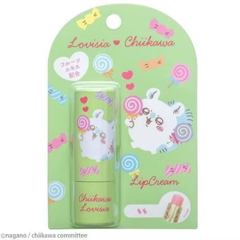 日本🇯🇵正版 Lovisia  X chiikawa 吉伊卡哇 聯名護唇膏 草莓/巧克力/布丁/蜜桃/牛奶-規格圖1