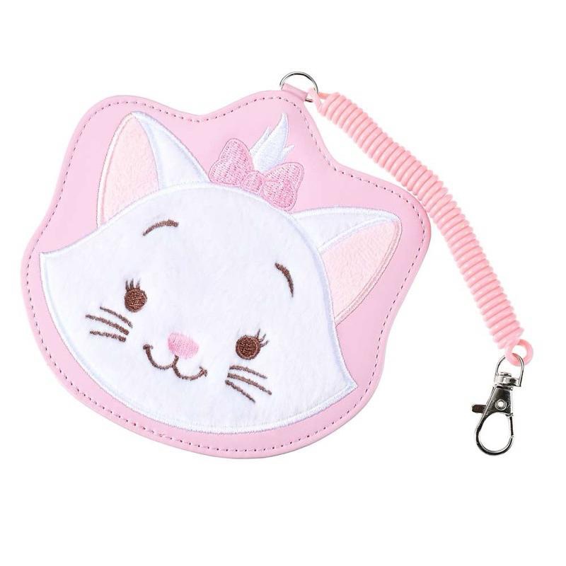 日本🇯🇵正版 Disney 迪士尼 FUWAMOCO ZAKKA系列 吊飾拉環鑰匙扣 毛絨絨伸縮證套 瑪麗貓 小熊維尼-細節圖6