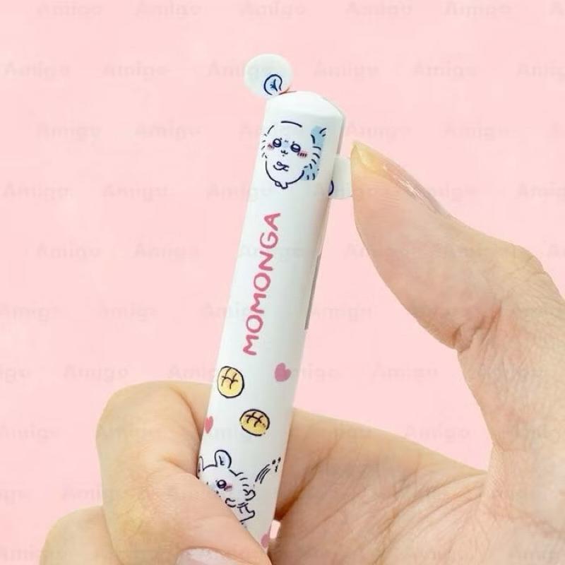 日本正版Funbox 吉伊卡哇 雙色筆 0.7mm 黑色/紅色 文具 小八貓古本屋栗子饅頭獅薩小桃栗子海獺-細節圖3