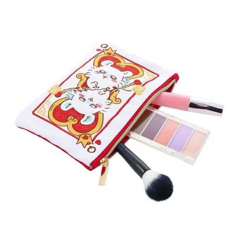 日本🇯🇵代購 正版全新未拆 吉伊卡哇 小桃飛鼠 momoga 愛麗絲午茶系列 撲克牌扁包/拉鍊包/收納袋-細節圖3