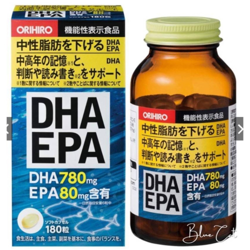 ORIHIRO立喜樂DHA780/EPA 深海魚油180粒/瓶 30天量