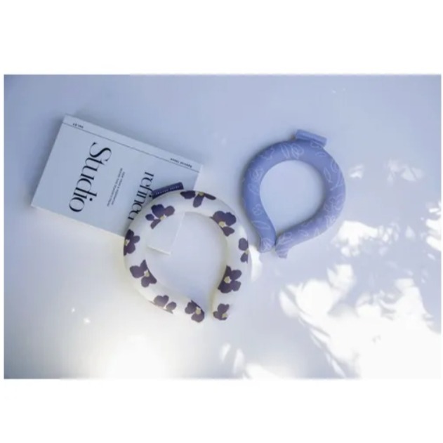 現貨☀️日本正品 夏天 消暑 暑假 必備 涼涼 頸部降溫 降溫神器 花花 可愛 涼感頸圈 冰涼脖頸圈  PCM 頸圈-細節圖2