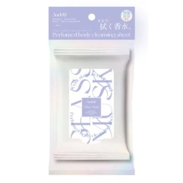 日本正品 代購 日本製造 AurdeW 香水紙巾 擦的香水 濕紙巾 白麝香 清爽 體香 夏天不怕臭臭-細節圖7