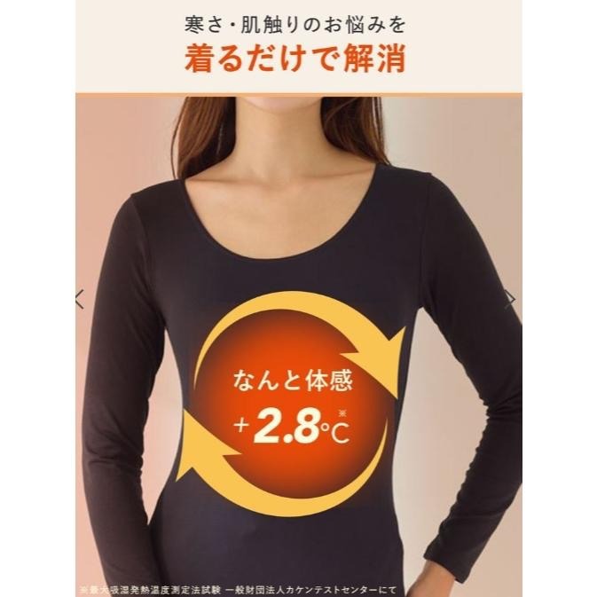 現貨 不用等 日本帶回 tutu anna 木耳捲邊發熱衣 保證溫暖 親膚材質 只有白色L-細節圖7