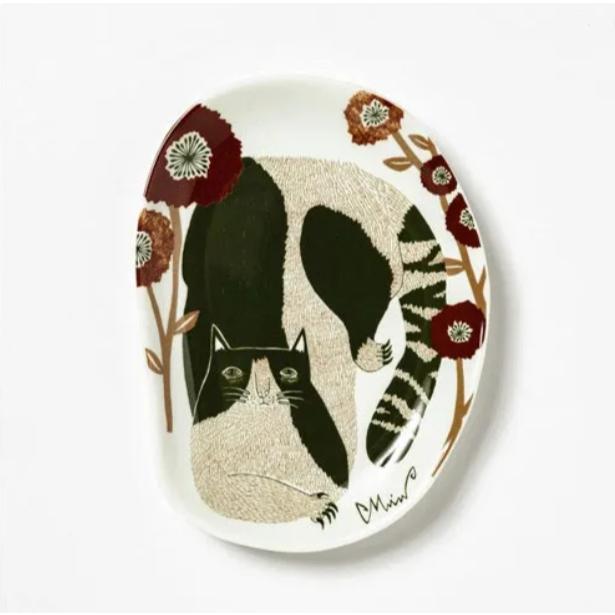預購商品🩷日本製 日本正品 代購 日本插畫家 moritaMiW 森田 MiW 怪誕 可愛 點心小皿 置物盤 貓咪 小雞-細節圖5
