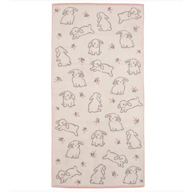 台灣現貨🐰兔奴看過來💥💥 日本正品 NATURA FABBRICA 兔子毛巾 浴巾 可愛浴巾 運動毛巾 洗臉毛巾-細節圖2