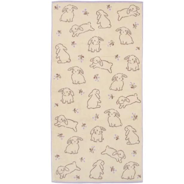 台灣現貨🐰兔奴看過來💥💥 日本正品 NATURA FABBRICA 兔子毛巾 浴巾 可愛浴巾 運動毛巾 洗臉毛巾-細節圖5