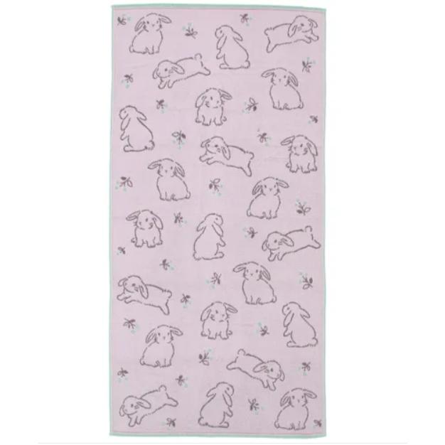 台灣現貨🐰兔奴看過來💥💥 日本正品 NATURA FABBRICA 兔子毛巾 浴巾 可愛浴巾 運動毛巾 洗臉毛巾-細節圖7