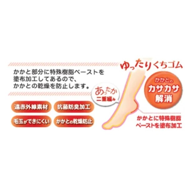現貨 日本製 保濕美容襪 雙層保濕 暖暖 紅外線 赤外線 小玫瑰圖案 襪子 靴下 冬季 暖襪-細節圖5