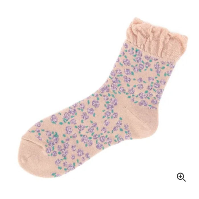 現貨 日本製 保濕美容襪 雙層保濕 暖暖 紅外線 赤外線 小玫瑰圖案 襪子 靴下 冬季 暖襪-規格圖7