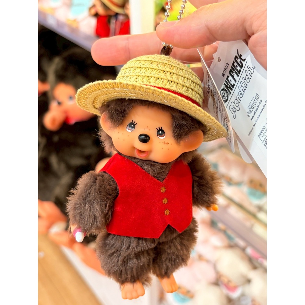 蒙奇奇專區 Monchhichi  聯名款 魯夫 大頭零錢包-細節圖2