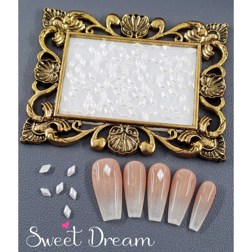 【美甲珍珠】平底造型珍珠飾品。美甲飾品。橢圓珍珠美甲。愛心珍珠美甲。造型珍珠。平底珍珠飾品。指甲珍珠。珍珠飾品造型。-規格圖7