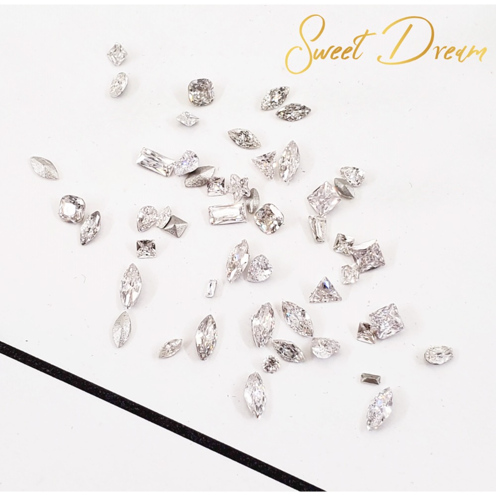 尖底鋯石白鑽【隨機混合】50顆