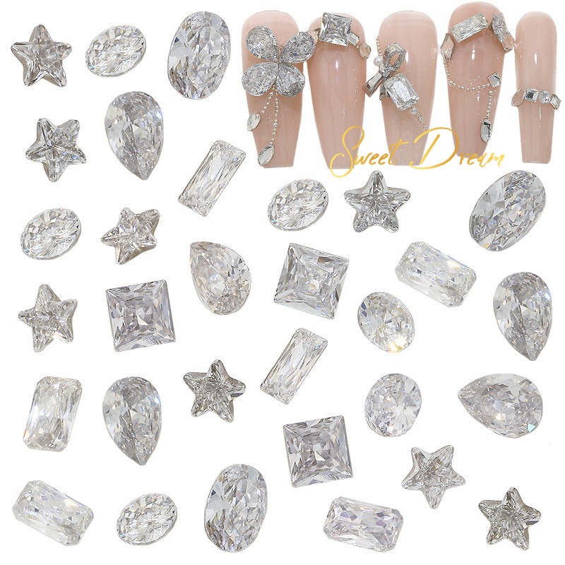 中大尺寸尖底鋯石鑽 美甲鋯石鑽 尖底鑽 美甲堆鑽 極閃鑽 高品質鑽 指甲鑽 貼鑽 大鑽 鋯石大鑽 水滴鑽-細節圖2
