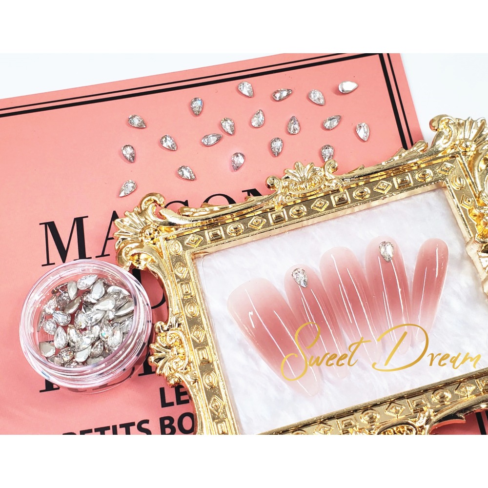 中大尺寸平底鋯石鑽 美甲鋯石 橢圓鑽 水滴鑽 美甲閃鑽 極閃鑽 平底鑽 平底美甲鑽 美甲鑽飾 鋯石閃鑽 鋯石平底-細節圖2