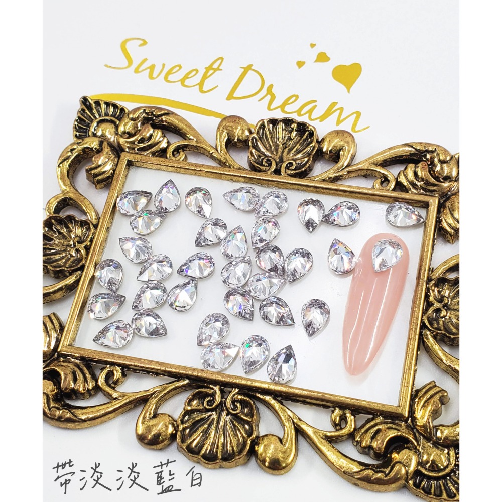 中大尺寸平底鋯石鑽 美甲鋯石 橢圓鑽 水滴鑽 美甲閃鑽 極閃鑽 平底鑽 平底美甲鑽 美甲鑽飾 鋯石閃鑽 鋯石平底-規格圖3