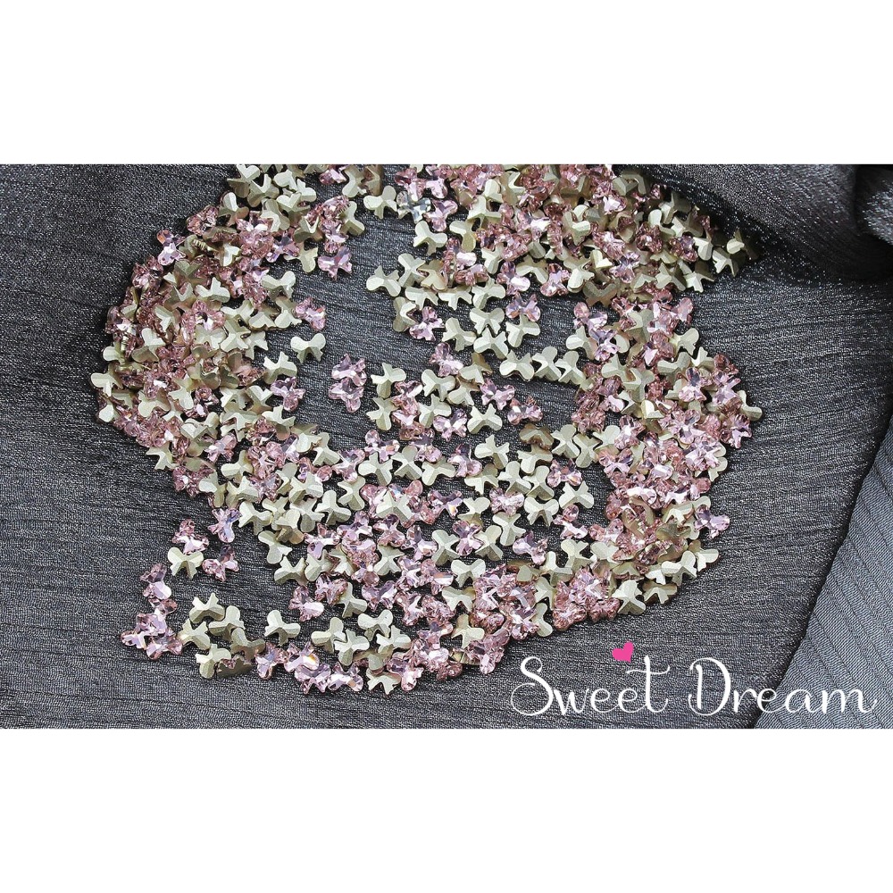 【美甲鑽飾】尖底蝴蝶結鑽。美甲蝴蝶結。立體蝴蝶結鑽。蝴蝶結美甲。人魚姬鑽。紅蝴蝶結。尖底異形鑽。美甲大鑽。立體鑽。-規格圖4