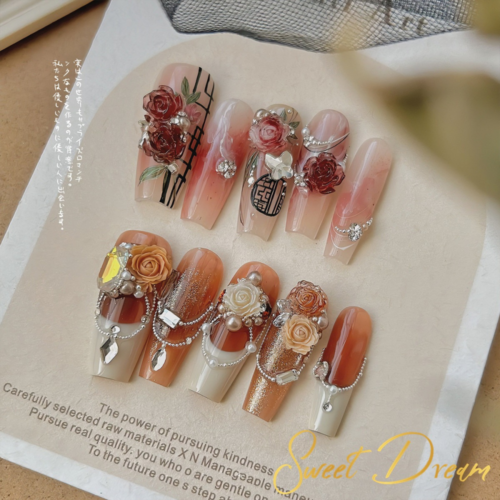 【美甲飾品】混裝50入立體美甲玫瑰花。美甲樹脂花。指甲玫瑰花。美甲山茶花。美拉德玫瑰。美拉德美甲。珠光玫瑰花。指甲飾品。-細節圖5