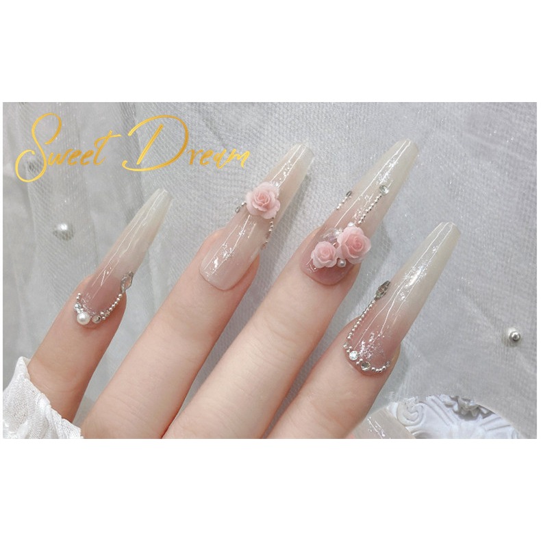 【美甲飾品】混裝50入立體美甲玫瑰花。美甲樹脂花。指甲玫瑰花。美甲山茶花。美拉德玫瑰。美拉德美甲。珠光玫瑰花。指甲飾品。-細節圖7