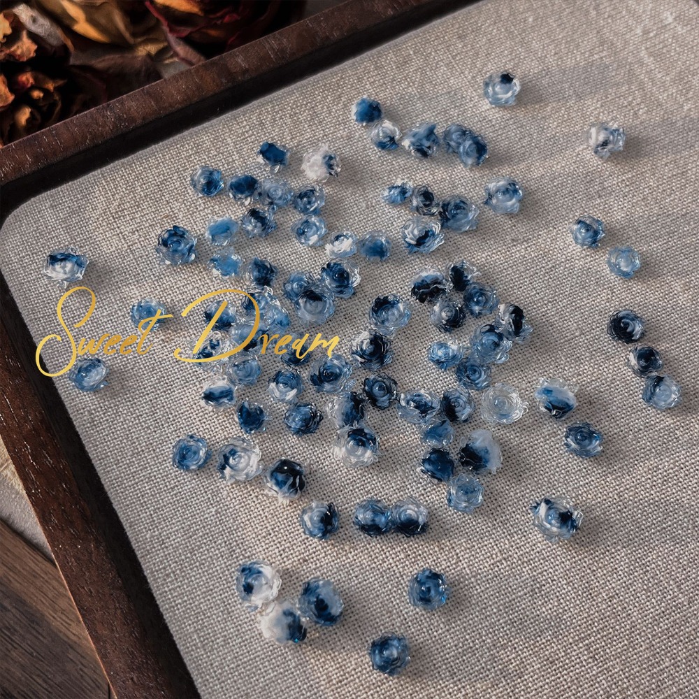 【美甲飾品】混裝50入立體美甲玫瑰花。美甲樹脂花。指甲玫瑰花。美甲山茶花。美拉德玫瑰。美拉德美甲。珠光玫瑰花。指甲飾品。-規格圖10