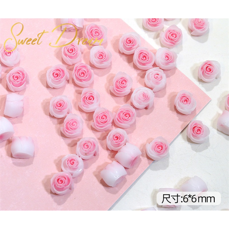 【美甲飾品】混裝50入立體美甲玫瑰花。美甲樹脂花。指甲玫瑰花。美甲山茶花。美拉德玫瑰。美拉德美甲。珠光玫瑰花。指甲飾品。-規格圖10