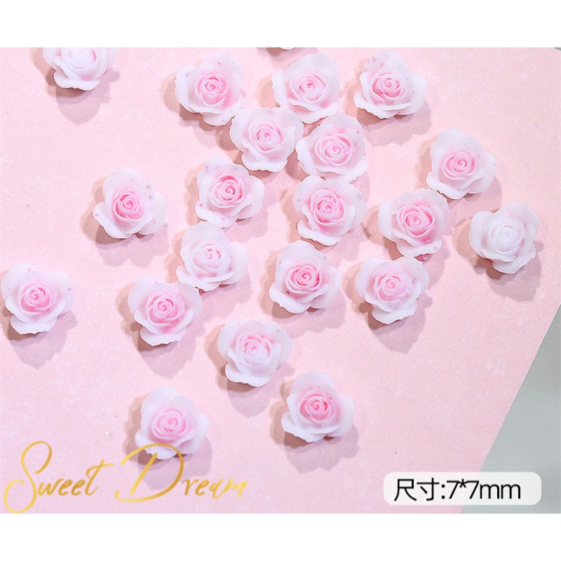 【美甲飾品】混裝50入立體美甲玫瑰花。美甲樹脂花。指甲玫瑰花。美甲山茶花。美拉德玫瑰。美拉德美甲。珠光玫瑰花。指甲飾品。-規格圖10