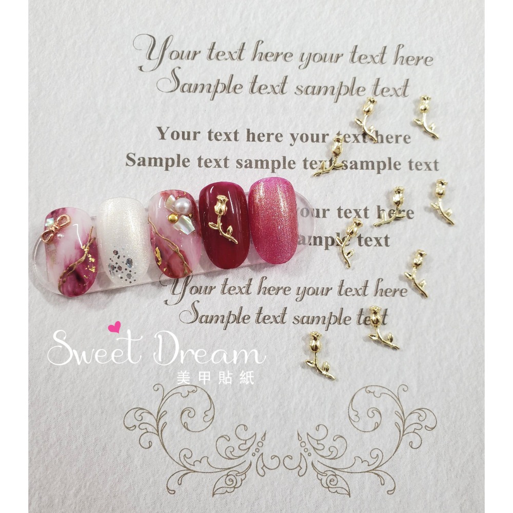 淺金01【4*11mm】五顆入