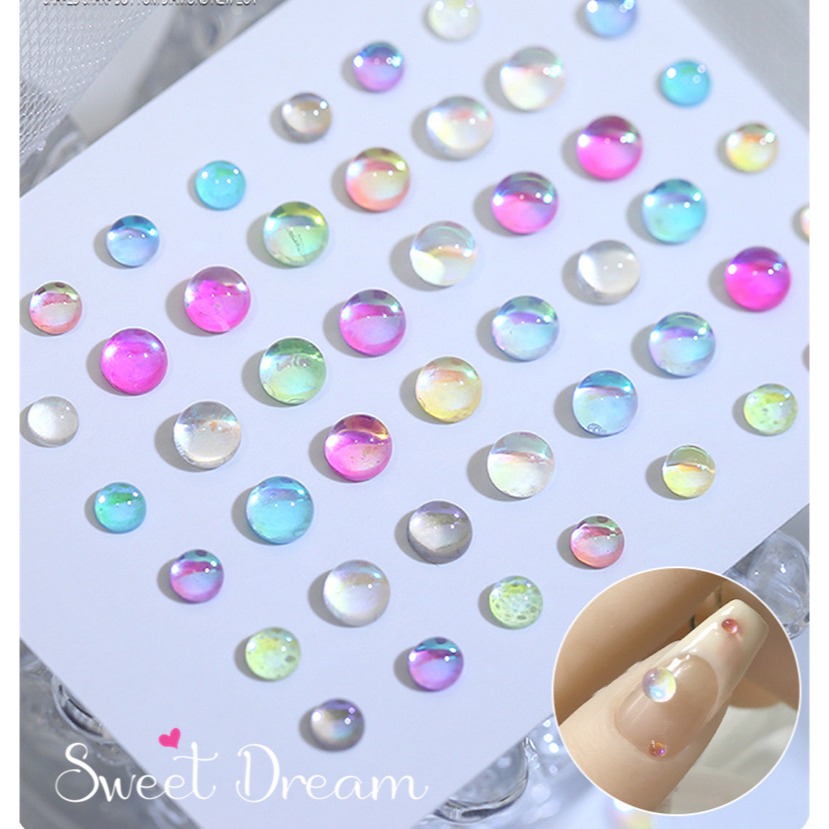 美甲人魚泡泡珠 平底半圓珠 人魚珠 泡泡珠 美甲人魚半圓泡泡珠 半圓珠珠 美甲平底珠珠 彩虹泡泡珠 美甲彩虹 美甲水鑽-細節圖5