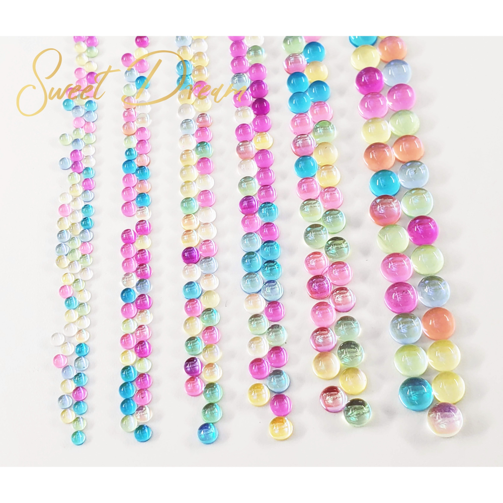 美甲人魚泡泡珠 平底半圓珠 人魚珠 泡泡珠 美甲人魚半圓泡泡珠 半圓珠珠 美甲平底珠珠 彩虹泡泡珠 美甲彩虹 美甲水鑽-細節圖7