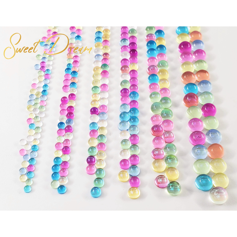 美甲人魚泡泡珠 平底半圓珠 人魚珠 泡泡珠 美甲人魚半圓泡泡珠 半圓珠珠 美甲平底珠珠 彩虹泡泡珠 美甲彩虹 美甲水鑽-細節圖8