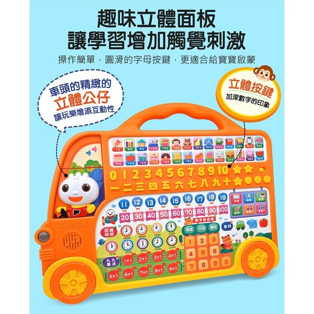 【風車圖書】FOOD超人-ㄅㄆㄇ學習巴士/ABC學習巴士/123學習巴士 兒童有聲書 兒童繪本 親子學習 情境會話 歌謠-細節圖3