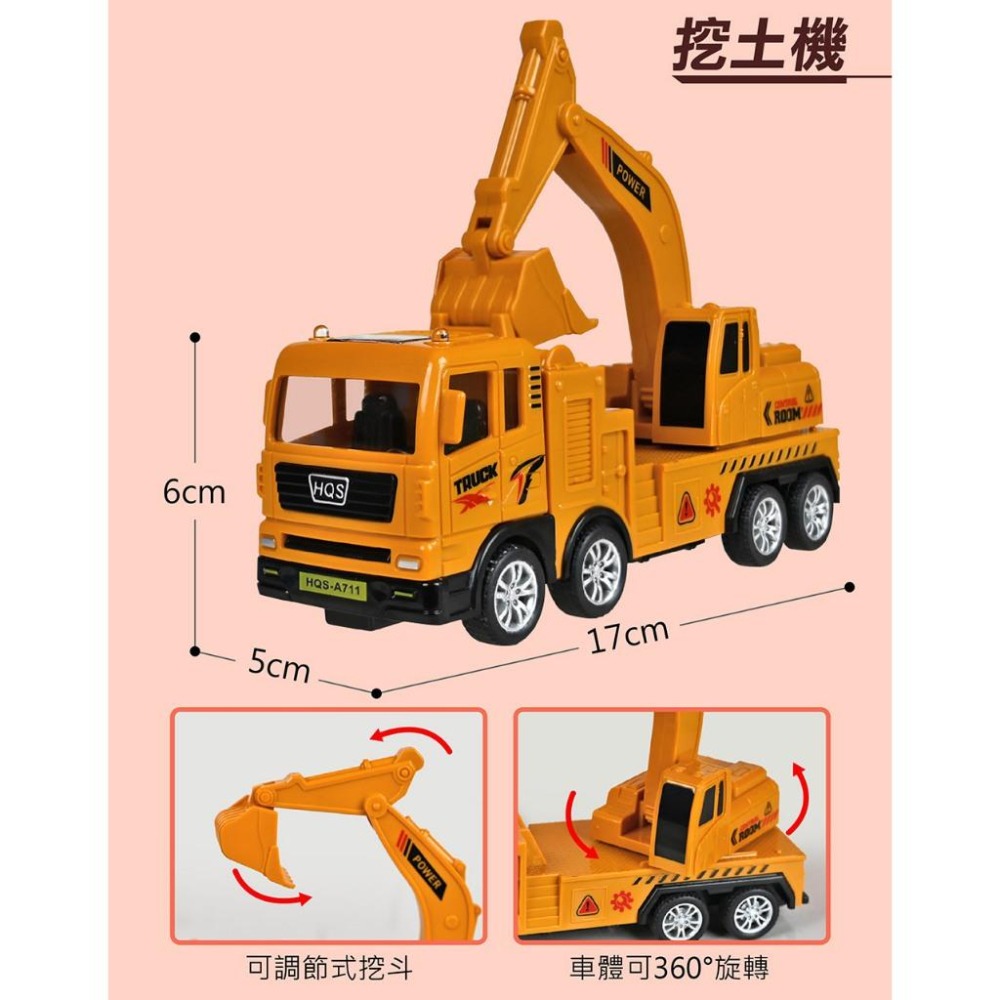 【風車圖書】城市服務慣性車-灑水車/資源回收車/郵局車/挖土機/工程車/快遞車/雲梯車/消防車 慣性車-細節圖7