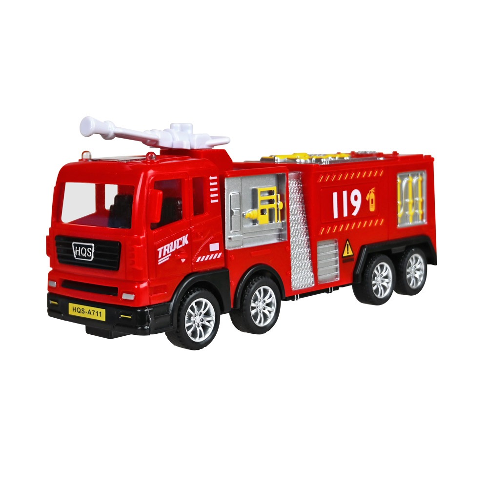 【風車圖書】城市服務慣性車-灑水車/資源回收車/郵局車/挖土機/工程車/快遞車/雲梯車/消防車 慣性車-規格圖9