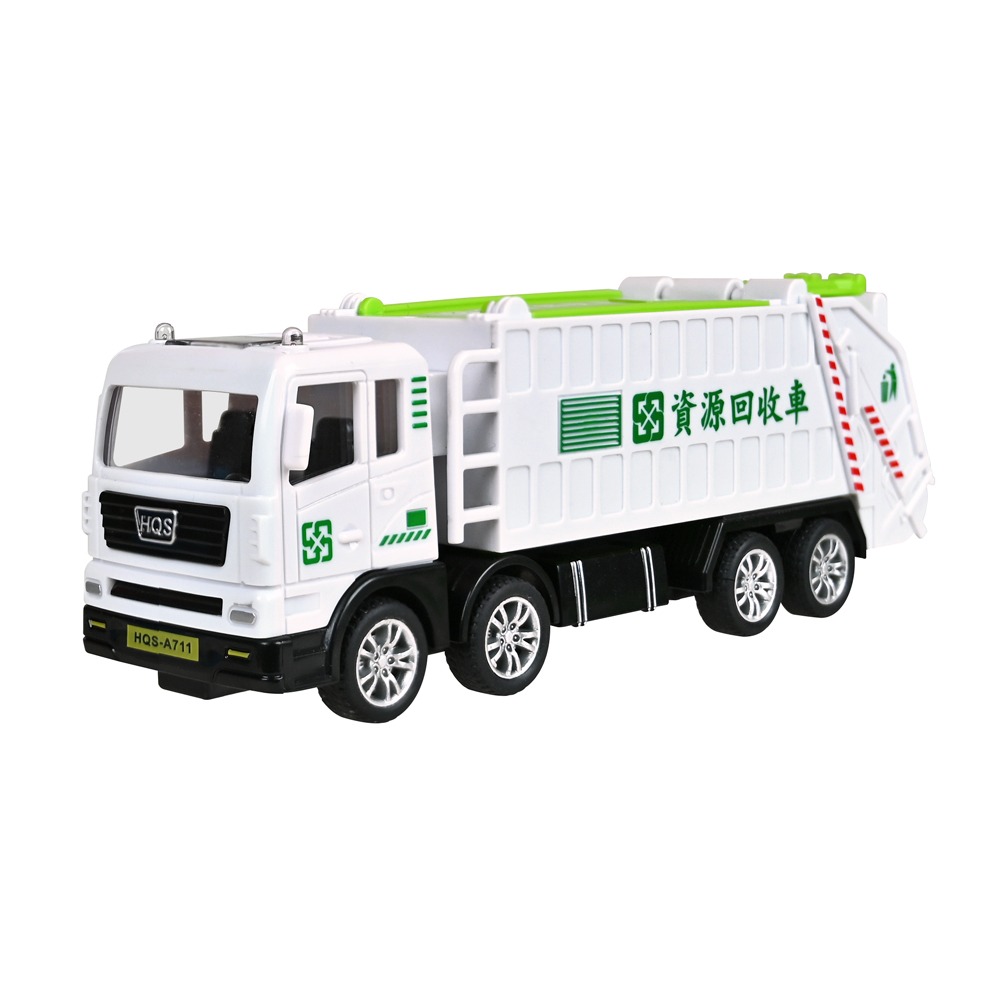 【風車圖書】城市服務慣性車-灑水車/資源回收車/郵局車/挖土機/工程車/快遞車/雲梯車/消防車 慣性車-規格圖9