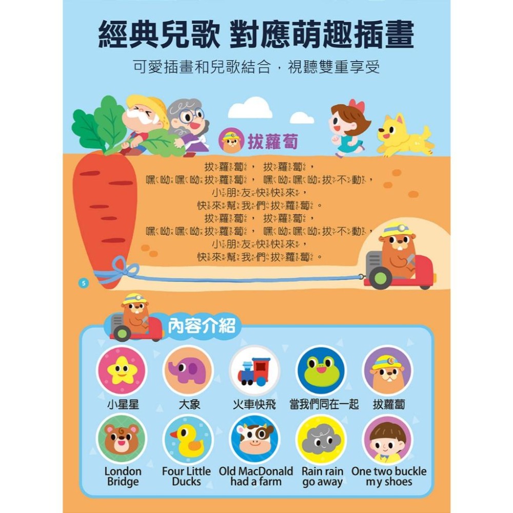【風車圖書】FOOD超人-動物樂隊/交通交響樂拍拍鼓 兒童有聲書 兒童繪本 聲光鼓 中文兒歌 英文兒歌 手眼協調-細節圖5