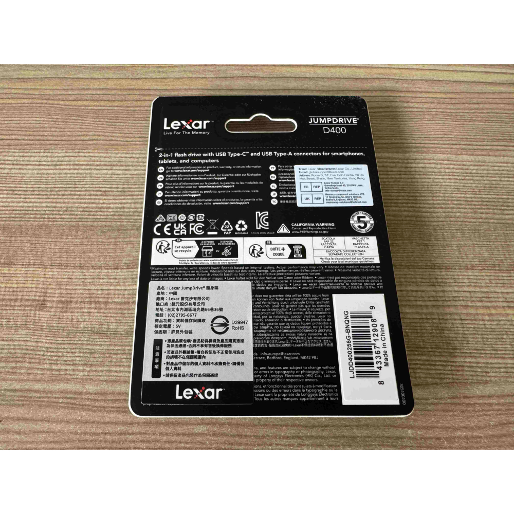 售 全新未拆封 Lexar 雷克沙 D400 256GB USB 3.1 Type-C 雙頭隨身碟。-細節圖2