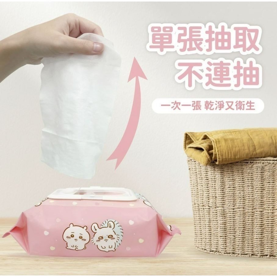 吉伊卡哇 Chiikawa 純水有蓋濕紙巾(80抽/包) 🔥現貨🔥台灣正版🔥新品未拆封🔥-細節圖4