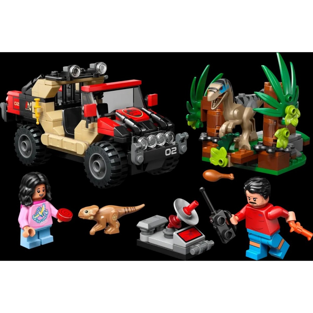 樂血高校🔥現貨!! 【LEGO樂高】76972逃離迅猛龍越野大冒險-細節圖3