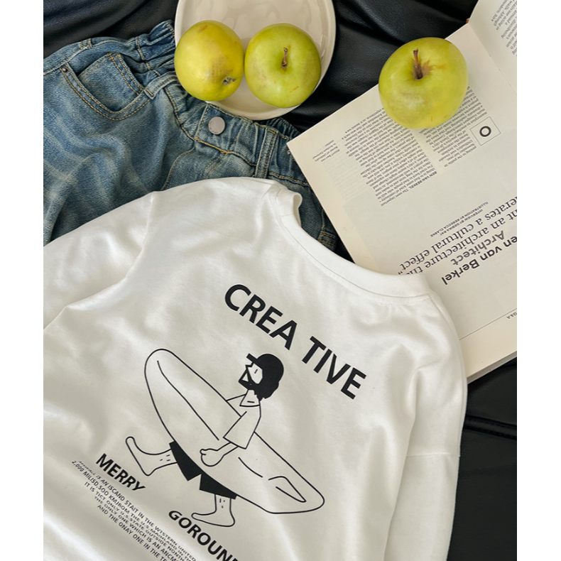 ⚡秒出貨~現貨特價⚡ 日系純棉長袖T-Shirt-細節圖3