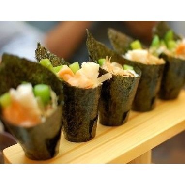 【蝦鮮生蟹小姐】手卷用海苔-富橘  半切  50枚/包   **每包370元**-細節圖4