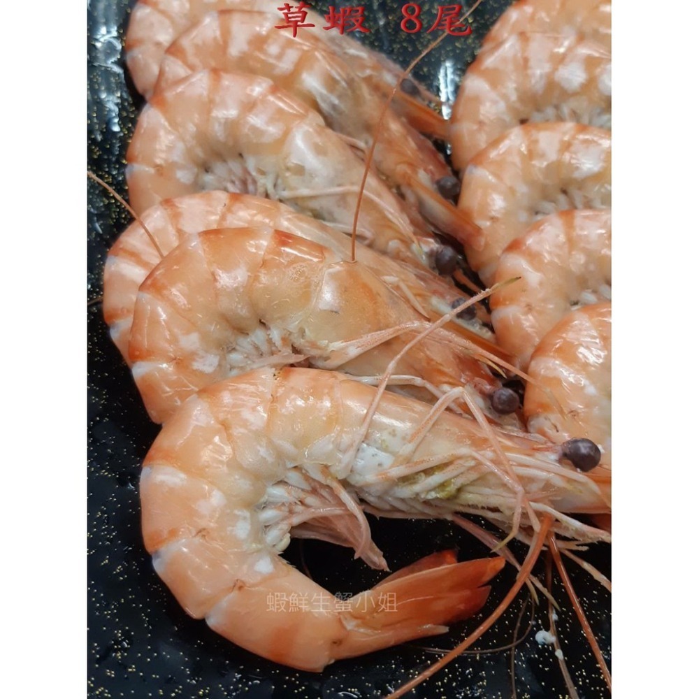【蝦鮮生蟹小姐】草蝦 8尾入   400克/盒 * 蝦體緊實飽滿、肉質鮮嫩..媲美明蝦喔。**每盒280元**-細節圖5